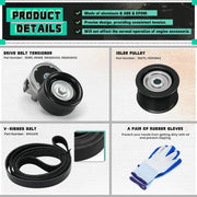 Serpentine Belt Tensioner Idler Pulley Drive Kit 4.6L 5.7L for Lexus LX570 GX460 Toyota - view 4