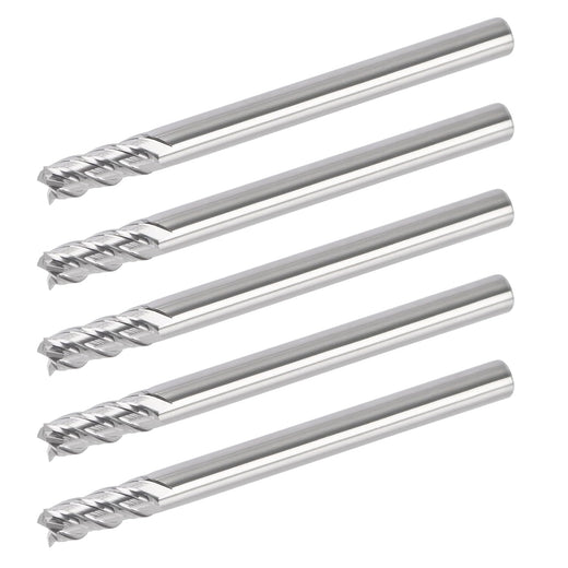 4mm Cermet Flat End Mills, 5-Pack