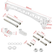 Control arm and brace installation dimensions