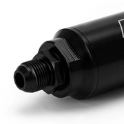 Inline fuel filter end fitting detail