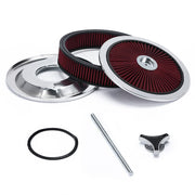14-Inchx3-Inch Round Air Cleaner Filter Assembly withFlow-Thru Lid Caburetor High for Chevrolet GMC Ford - product view