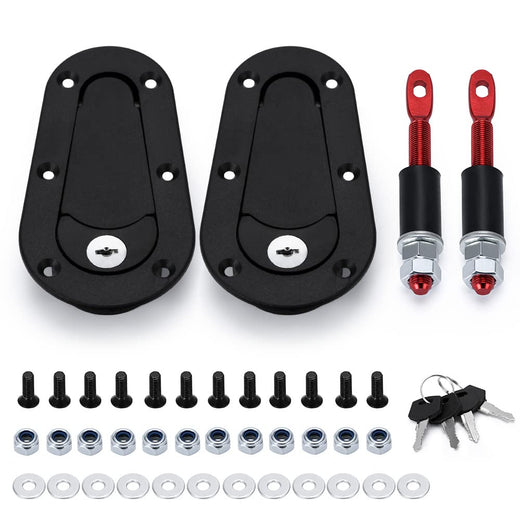 Universal Racing Car Flush Hood Latch and Pin Kit Engine