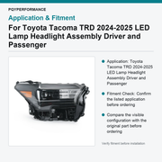 For Toyota Tacoma TRD 2024-2025 LED Lamp Headlight Assembly Driver and Passenger - view 3