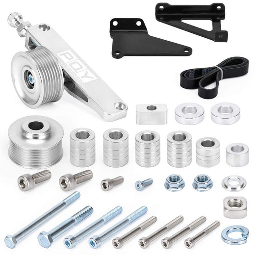 Adjustable EP3 Pulley Kit A/C and P/S Eliminator Kit With for Honda 8th 9th