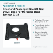 Driver and Passenger Side 360 Seat Swivel Base For Mercedes Benz Sprinter 02-23 - view 3