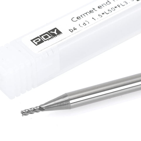 1.5mm cermet flat end mill with protective case