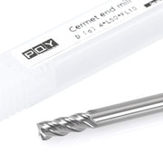 4mm cermet flat end mill with protective case