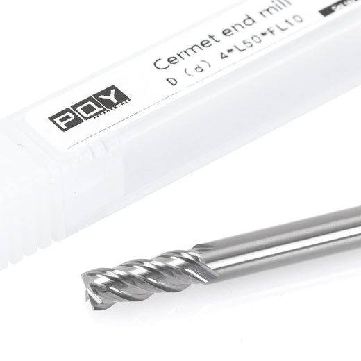 4mm Cermet Flat End Mill with 4mm Shank