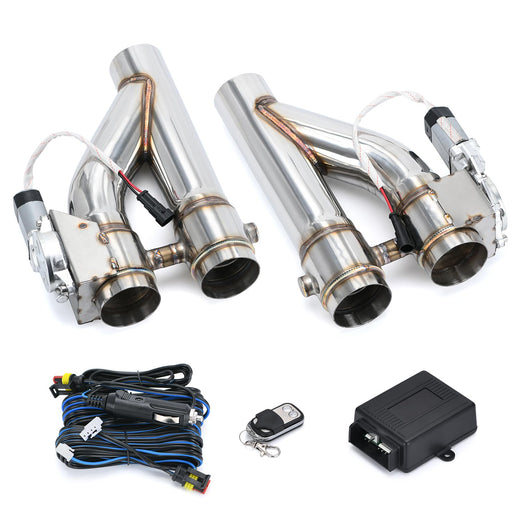 Universal 2.5-Inch Stainless Steel Exhaust Pipe 2-Piece Kit