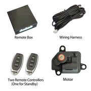 Exhaust controller motor and remote components