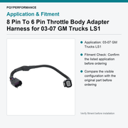 8 Pin To 6 Pin Throttle Body Adapter Harness for 03-07 GM Trucks LS1 - view 3