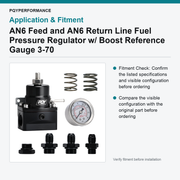 AN6 Feed and AN6 Return Line Fuel Pressure Regulator w/ Boost Reference Gauge 3-70 - view 3