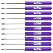 10-Piece Mini Pocket Screwdriver with Clip Magnetic Slotted Small Screw for Mechanical Electrician purple - product view