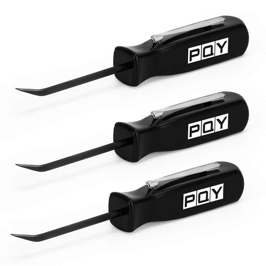 Mini Pocket Pry Bar with Pocket Clip 4.5-Inch Length 3-Piece (Black)