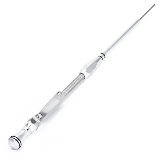 Passenger Side Oil Pan Dipstick For SBC Chevy 305 350 400 5.7 Stainless Braided