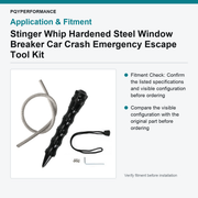 Stinger Whip Hardened Steel Window Breaker Car Crash Emergency Escape Tool Kit - view 3