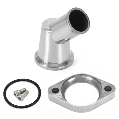 45 Swivel Water Neck Thermostat Housing Polished Aluminum Replacement Part for SBC and BBC - product view