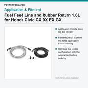 Fuel Feed Line and Rubber Return 1.6L for Honda Civic CX DX EX GX - view 3