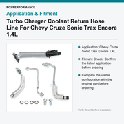 Turbo Charger Coolant Return Hose Line For Chevy Cruze Sonic Trax Encore 1.4L - view 3
