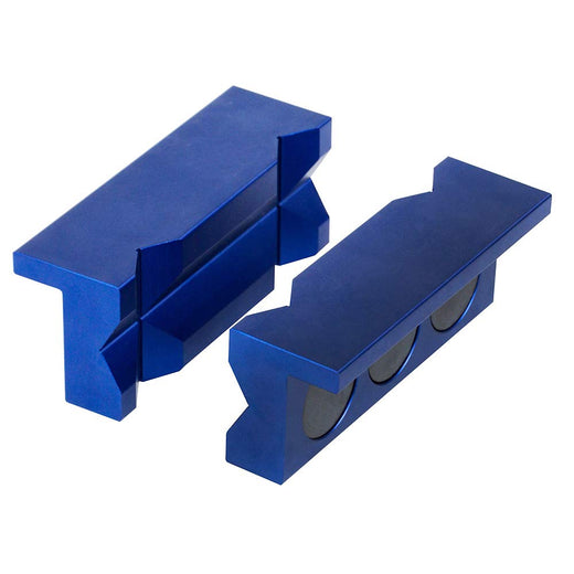 Aluminum 4-Inch Vise Jaw Protective Inserts for Wide Array of Vices with Magnetic Back