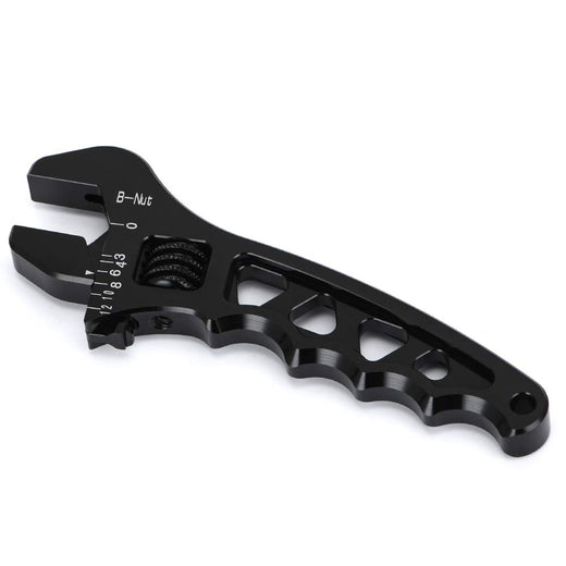 AN Adjustable Wrench Lightweight Aluminum AN3-AN12 Hose Fitting Tool Spanner(Black)