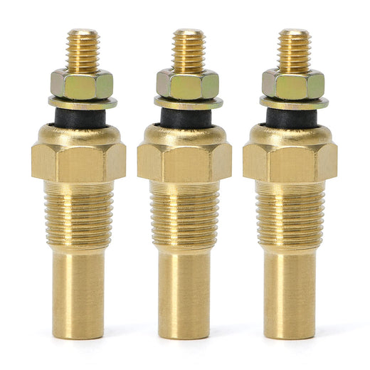 3-Piece Oil Water Temperature Sensor Kit 1/8 NPT Coolant Temp