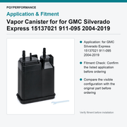 Vapor Canister for for GMC Silverado Express 15137021 911-095 2004-2019 - view 3