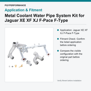 Metal Coolant Water Pipe System Kit for Jaguar XE XF XJ F-Pace F-Type - view 3