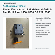 Trailer Brake Control Module and Switch For 16-18 Ram 1500- 5500 OE 82215040 - view 3