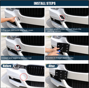 PTNHZ Aluminum Front Bumper Tow Hook License Plate Holder for BMW F-Series 11-on F30 - view 3