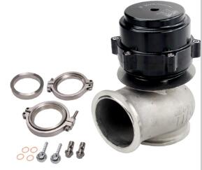 PQY Billet Aluminum Car 60MM Vband V60 Flange Turbo Wastegate For BMW Subaru Honda with logo PQY5835