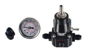 UNIVERSAL FUEL PRESSURE REGULATOR + GAUGE + AN6 FITTING 30-70 PSI JR7845[Black]