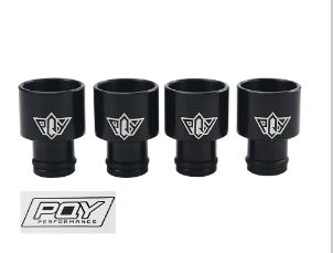 PQY- 4pcs PQY Fuel Injector Top Hats Adapters RDX Injectors to B16 B18 D16Z D16Y WITH PQY STICKER PQ