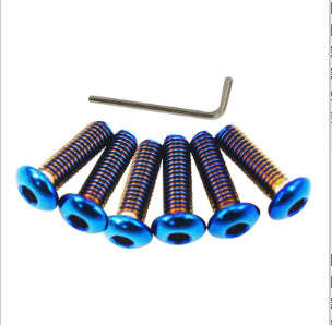 PQY 6PC/LOTS Burnt Titanium Steering Wheel Bolts Fit a lot of steering wheel Works Round Boss Kit PQ