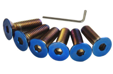 PQY 6PC/LOTS Burnt Titanium Steering Wheel Bolts Fit a lot of steering wheel Works Bell Boss Kit PQY