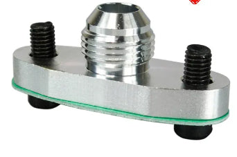 PQY Turbo Oil Drain Flange 10AN GT40 GT42 GT45 GT47 GT55 T3/T4 T3 T4 ODF-01 silver PQY-OFG33