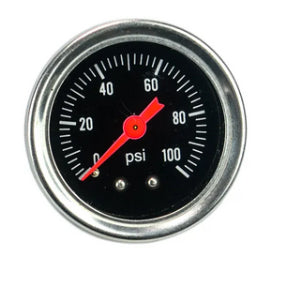 PQY Fuel Pressure Gauge Liquid 0-100 psi / 0-160psi Oil Pressure Gauge Fuel Gauge Black/white Face P