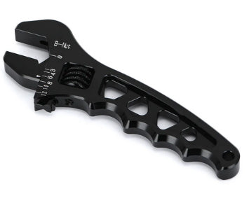 Adjustable AN Aluminum WRENCH HOSE Fitting tool aluminum spanner AN3-AN12 JR-SLW0601[Black]