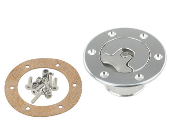 Billet Aluminum Aircraft Style Fuel Cell Gas Cap With 6 Hole Anodized