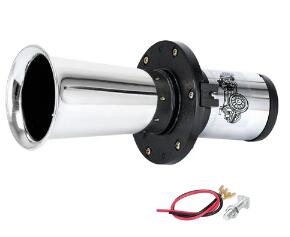 Car Air Horn Antique Ahooga Klaxon 12V Vintage OO-GA Classical for Ford Model T Style Old School Chrome 110DB Motorbike PQY-LB03[Chrome]