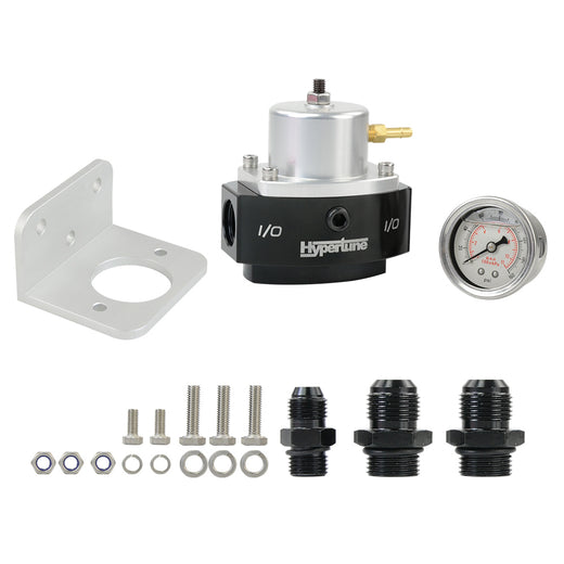 Aluminum Bypass Fuel Pressure Regulator with AN6*1 AN8*2 Fittings[blacksilver]