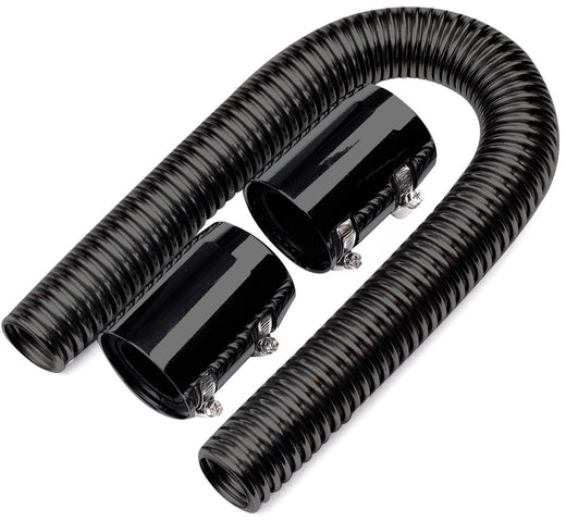 24" Stainless Steel Radiator Flexible Coolant Water Hose Kit with Caps Universal