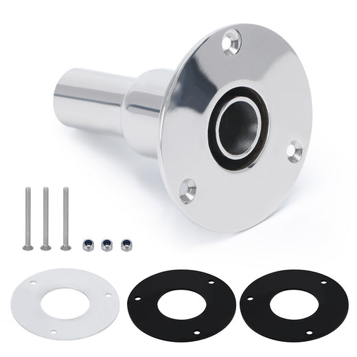 Stainless Steel 316 Straight Thru Hull Exhaust Skin, Fitting 24mm Tube Pipe Socket Hardware, for Diesel Parking heaters