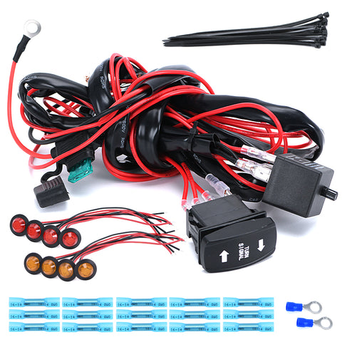 Rocker Switch Turn Signal Street Legal Kit Universal for ATV UTV Side by Side SXS LED Light Flasher Relay Fits Polaris RZR Ranger Turbo Can-Am