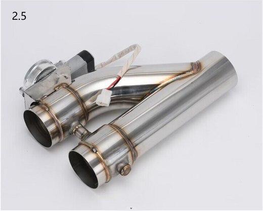 Stainless Steel 304 2.5" Electric Exhaust Downpipe E-Cut Out Dual-Valve Remote