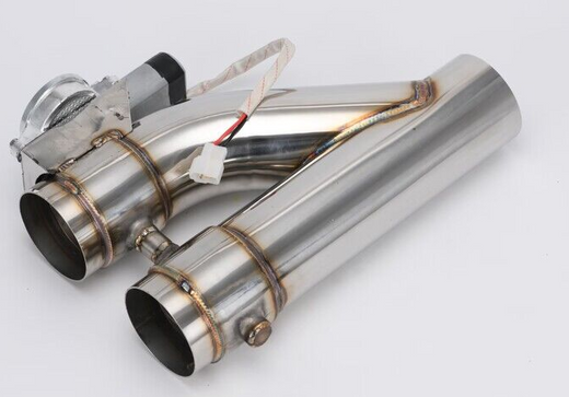 Stainless Steel 304 2.5" Electric Exhaust Downpipe E-Cut Out Dual-Valve Remote