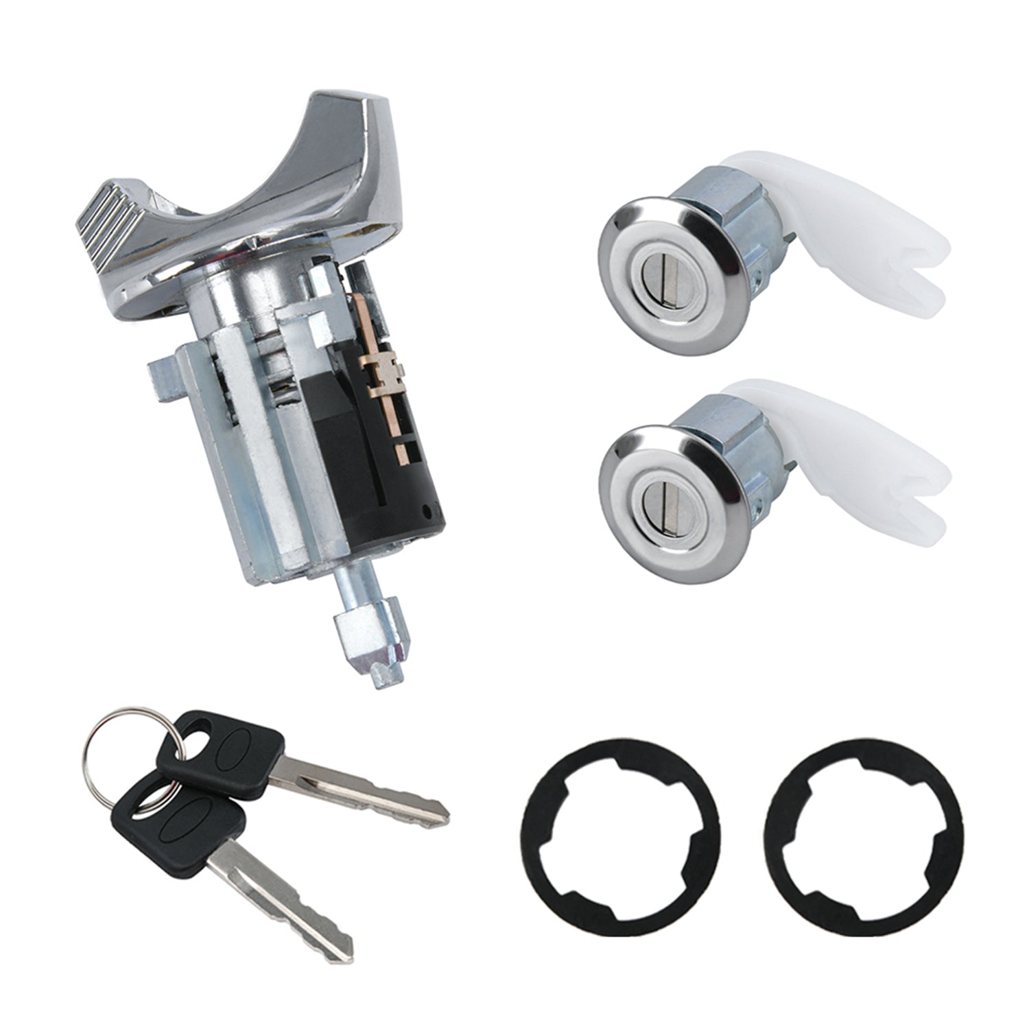 Door Lock Cylinders Set & Ignition Switch with Keys | Replacement for 1990-1995 Ford F150/250/350, E150/250/350, Ranger, Bronco & Mercury Grand Marquis Vehicles