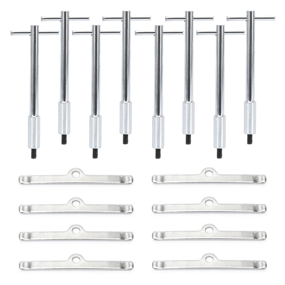 16PCS Valve Cover T-Bar Set Car Engine Valve Cover Hold Down Kit Replacement for SB SBC 265 283 302 305 307 327 350 400 SKU#EMK27