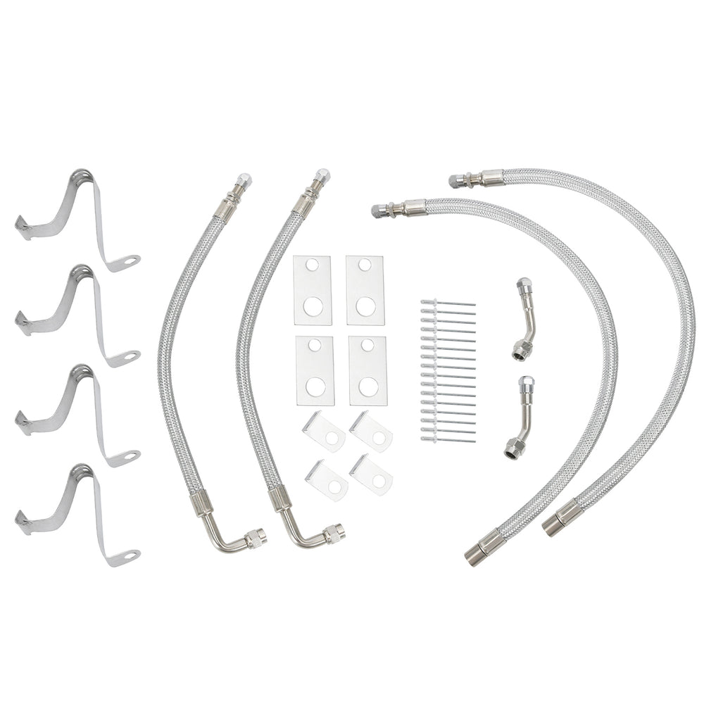 Dually Valve Stem Extenders Kit, Stainless Steel Braided Valve Stem Extension fits 16" to 19-1/2" Dual Wheels Tire Valve Extension for Most Cars Motorhome RVs Trailers Trucks SK...