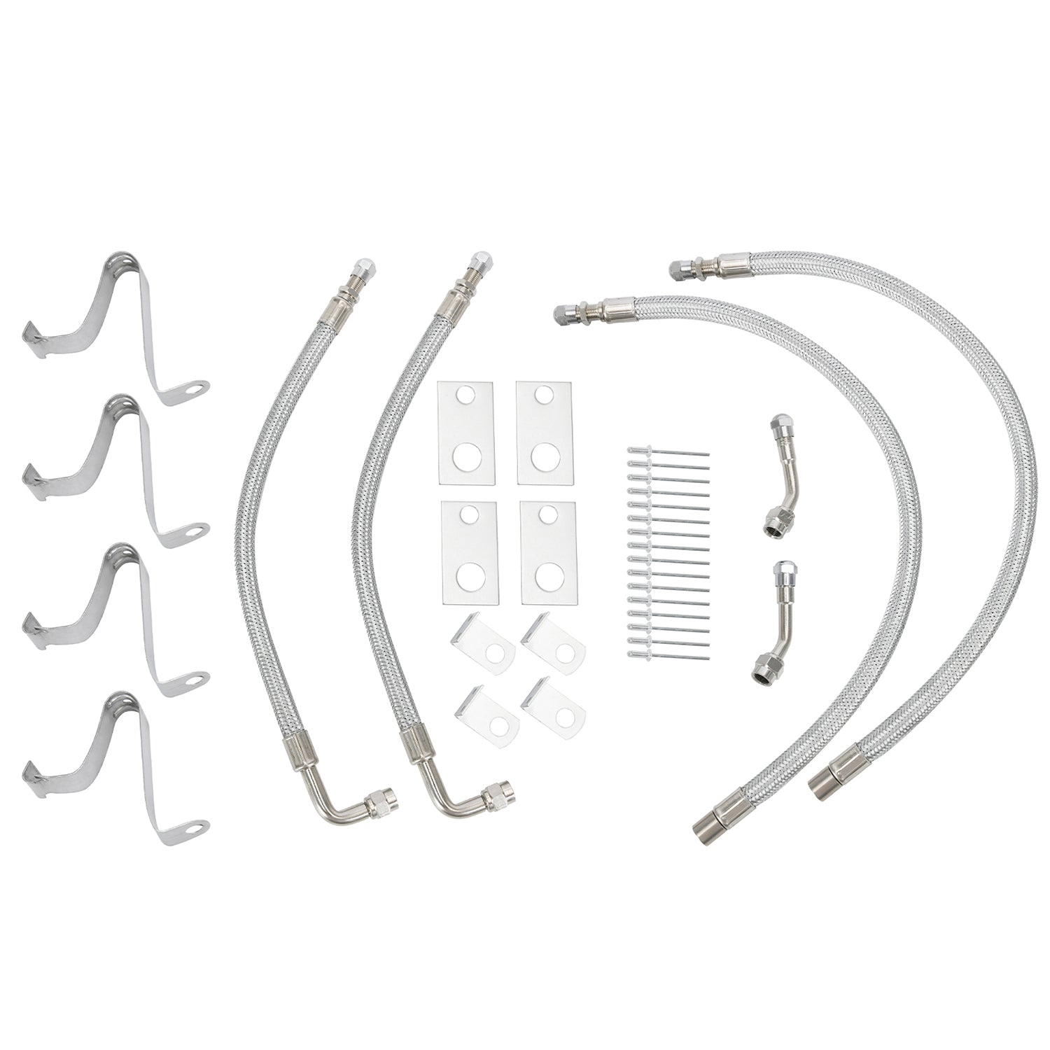 Dually Valve Stem Extenders Kit, Stainless Steel Braided Valve Stem Extension fits 16" to 19-1/2" Dual Wheels Tire Valve Extension for Most Cars Motorhome RVs Trailers Trucks SK...